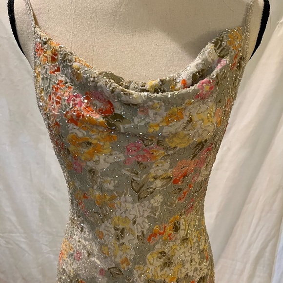 Vintage Y2K beaded cowl gown 🤍 - Picture 2 of 8